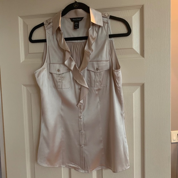 White House Black Market Tops - White House Black Market Tan Sleeveless Blouse sz 8